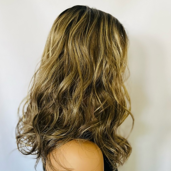 Gorgeous Ombre Toffee Brown Premium Fiber Lace Front Wig 🎁 - Picture 4 of 9